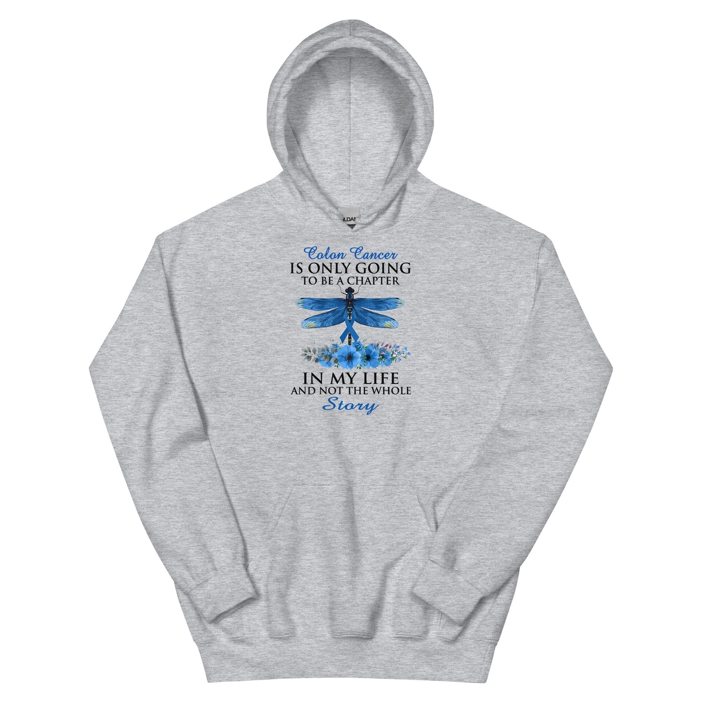 Colon Cancer Dragonfly Hoodie - JohnVsGBMSport GreyS