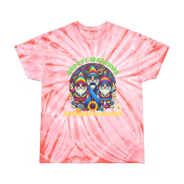 Colon Cancer Groovy Warriors Tie - Dye Tee - JohnVsGBMCoralS