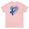 Colon Cancer Heart Ribbon Tee - JohnVsGBMLight PinkS