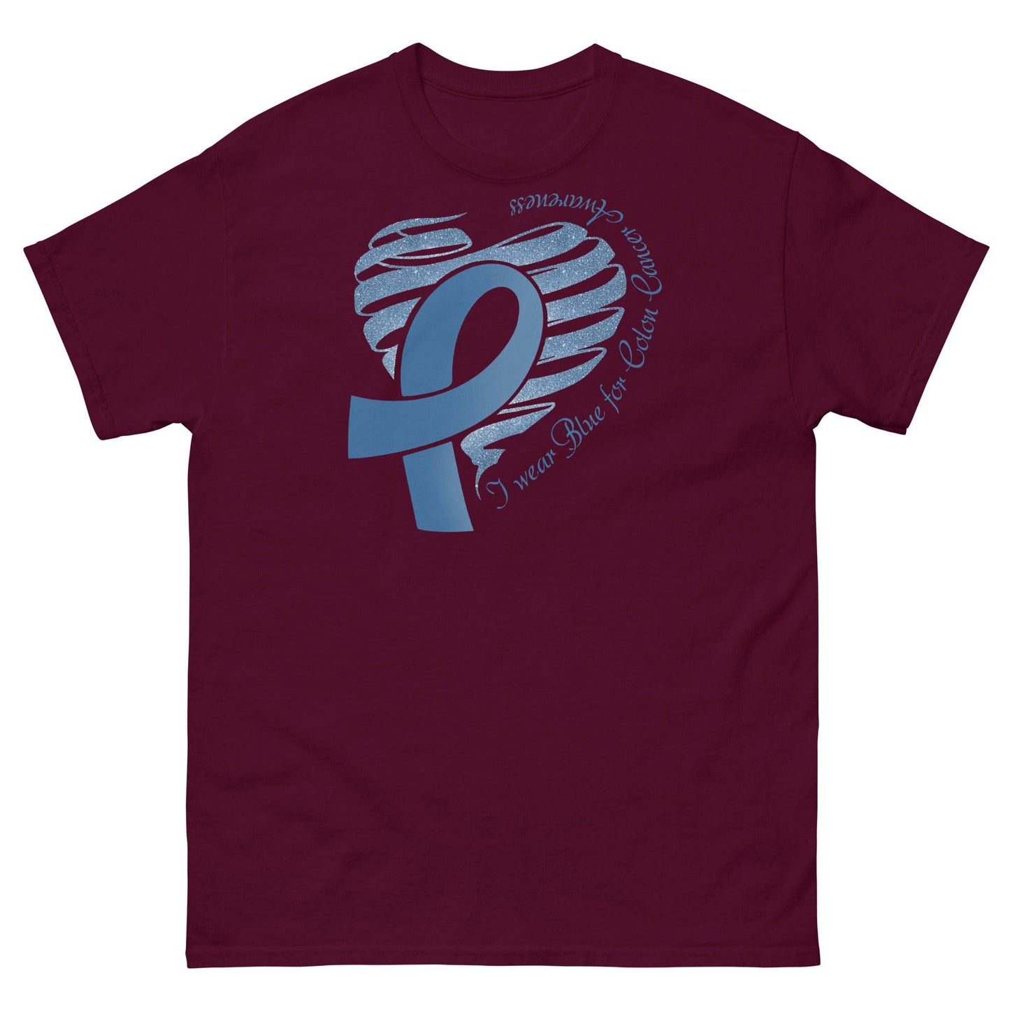 Colon Cancer Heart Ribbon Tee - JohnVsGBMMaroonS