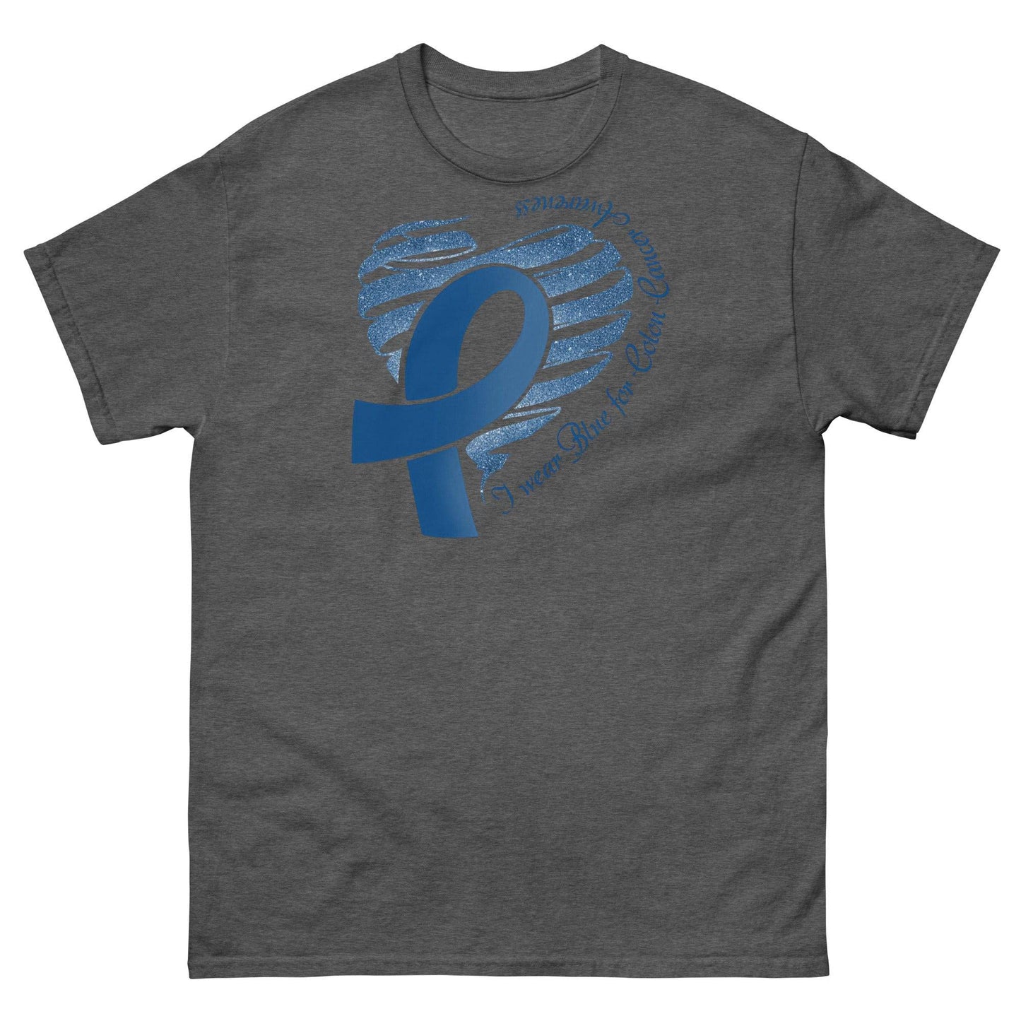 Colon Cancer Heart Ribbon Tee - JohnVsGBMDark HeatherS