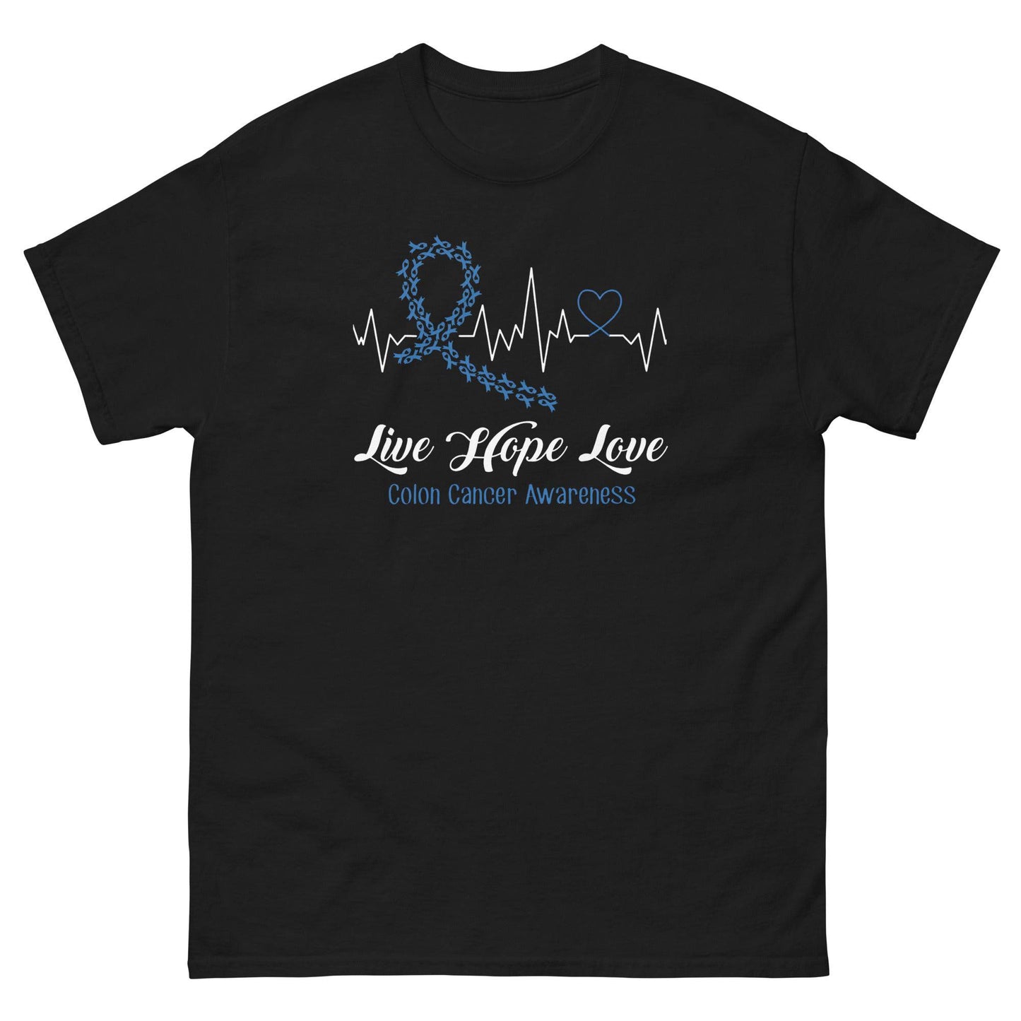 Colon Cancer Heartbeat Tee - JohnVsGBMBlackS