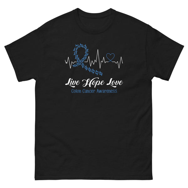 Colon Cancer Heartbeat Tee - JohnVsGBMBlackS