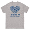 Colon Cancer I Wear Blue Heart Tee - JohnVsGBMSport GreyS