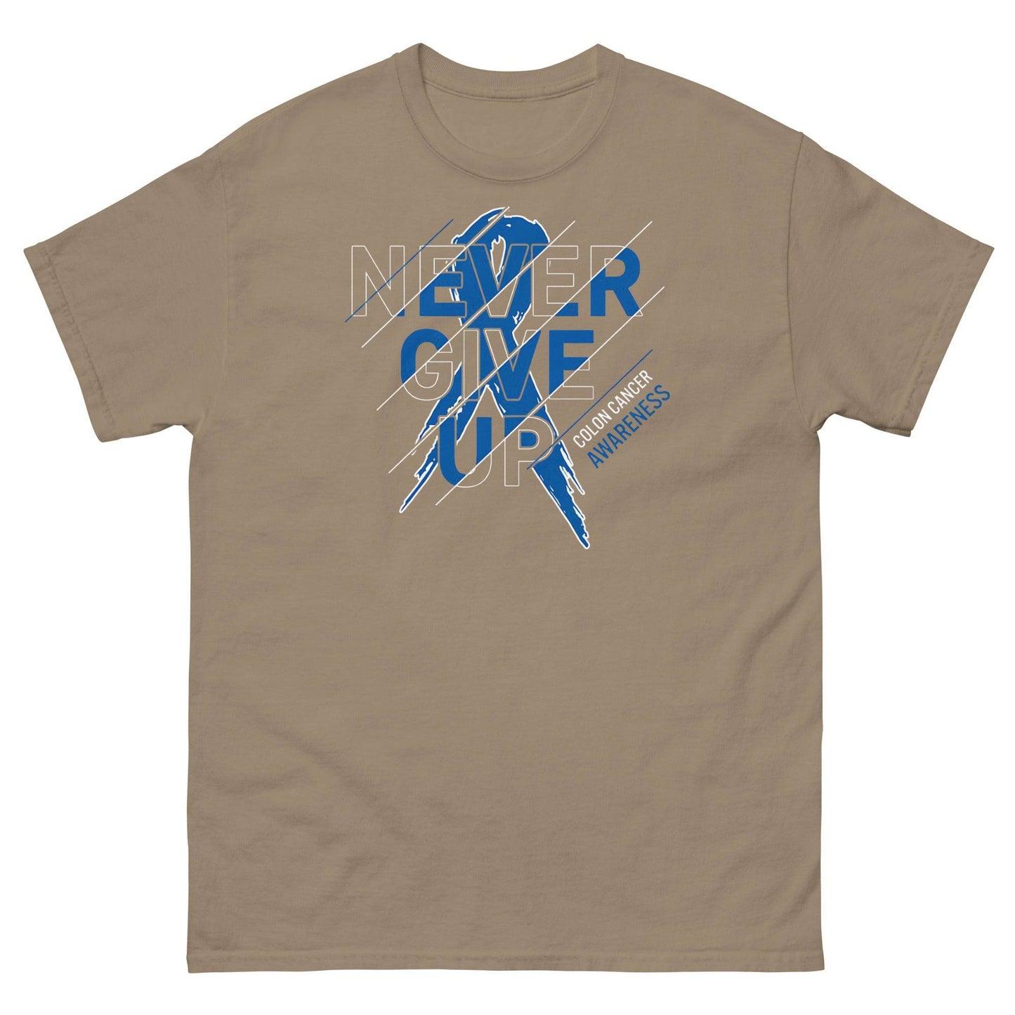 Colon Cancer Never Give Up Tee - JohnVsGBMBrown SavanaS