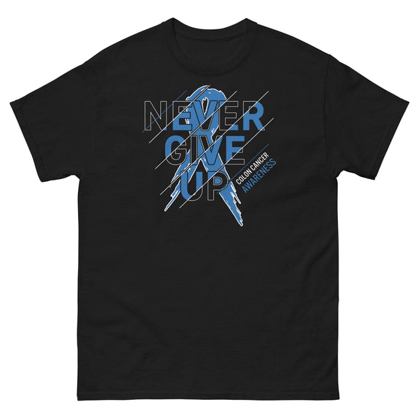 Colon Cancer Never Give Up Tee - JohnVsGBMBlackS