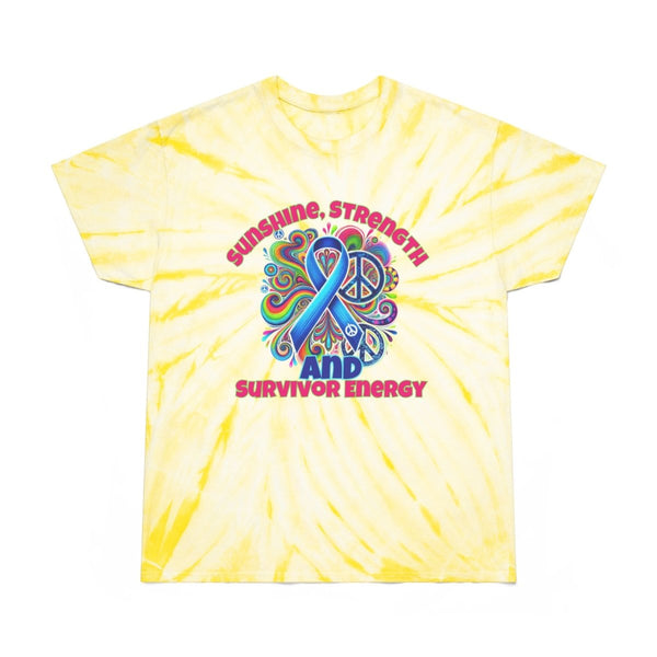 Colon Cancer Sunshine Strength Tie - Dye Tee - JohnVsGBMPale YellowS