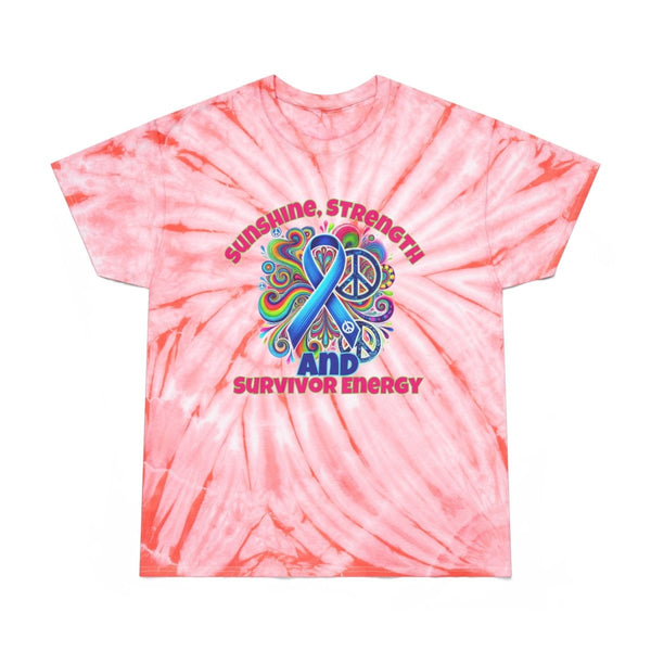 Colon Cancer Sunshine Strength Tie - Dye Tee - JohnVsGBMCoralS