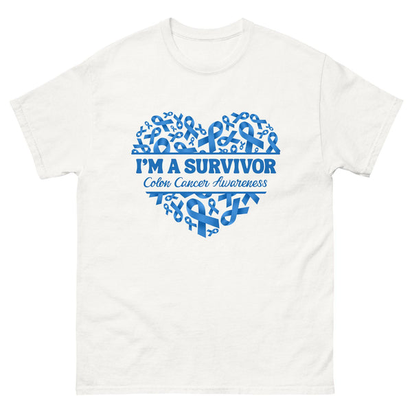 Colon Cancer Survivor Heart Tee - JohnVsGBMWhiteS