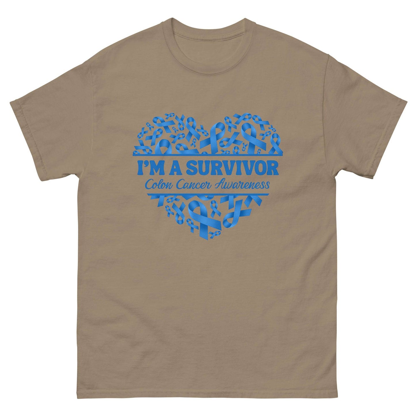 Colon Cancer Survivor Heart Tee - JohnVsGBMBrown SavanaS