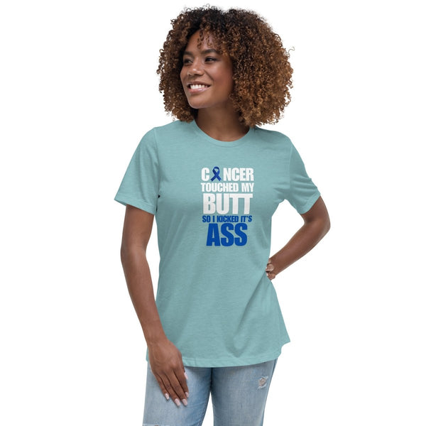 Colon Cancer Women's Butt Tee - JohnVsGBMHeather Blue LagoonS