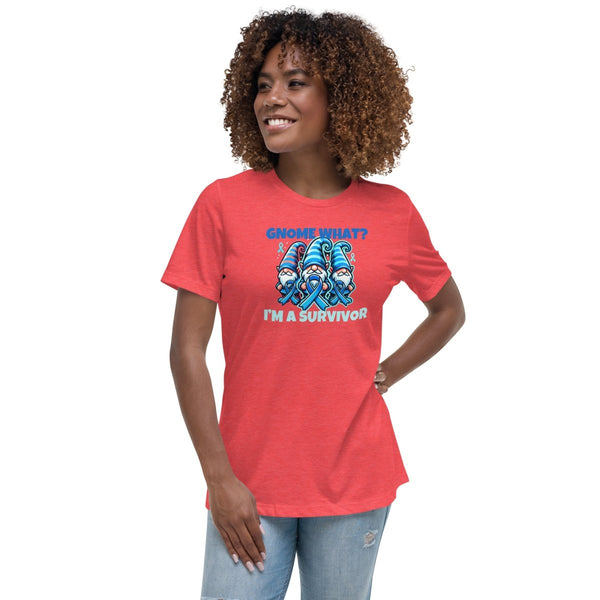 Colon Cancer Women's Gnome Tee - JohnVsGBMHeather RedS