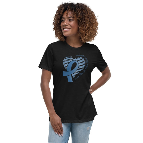 Colon Cancer Women's Heart Tee - JohnVsGBMBlackS