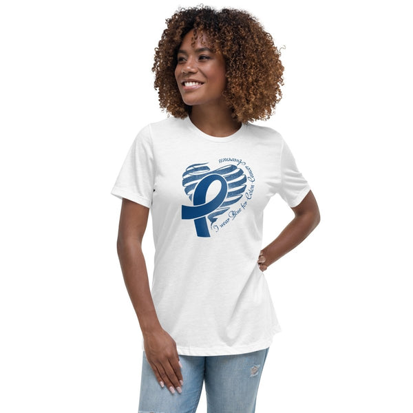 Colon Cancer Women's Heart Tee - JohnVsGBMWhiteS