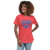 Colon Cancer Women's Heart Tee - JohnVsGBMHeather RedS