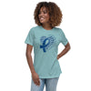 Colon Cancer Women's Heart Tee - JohnVsGBMHeather Blue LagoonS