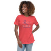 Colon Cancer Women's Heartbeat Tee - JohnVsGBMHeather RedS