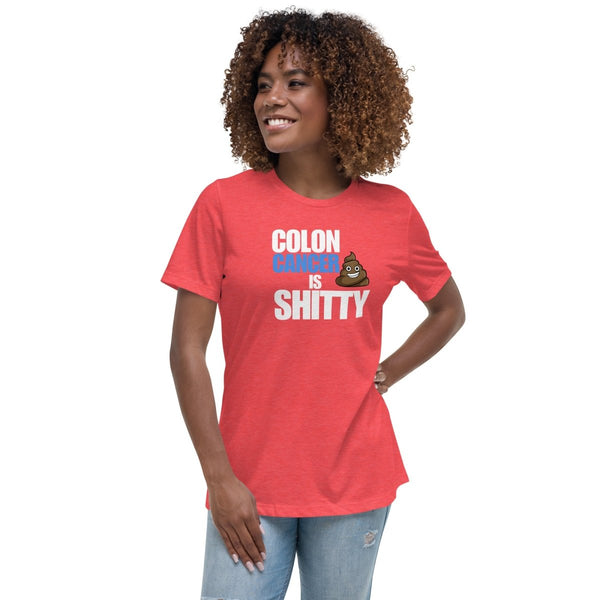 Colon Cancer Women's Shitty Tee - JohnVsGBMHeather RedS