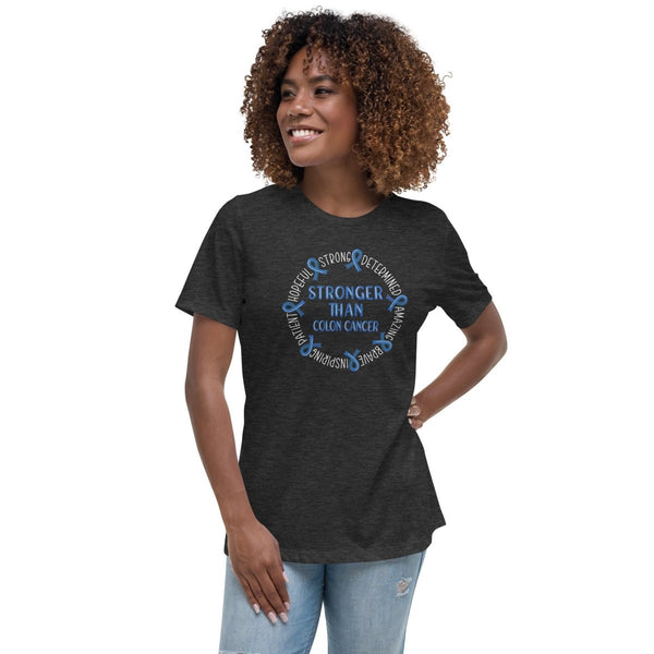 Colon Cancer Women's Stronger Tee - JohnVsGBMDark Grey HeatherS