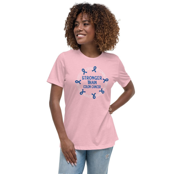 Colon Cancer Women's Stronger Tee - JohnVsGBMPinkS