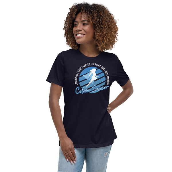 Colon Cancer Women's Supergirl Tee - JohnVsGBMNavyS