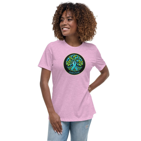 Colon Cancer Women's Tree of Life Tee - JohnVsGBMHeather Prism LilacS