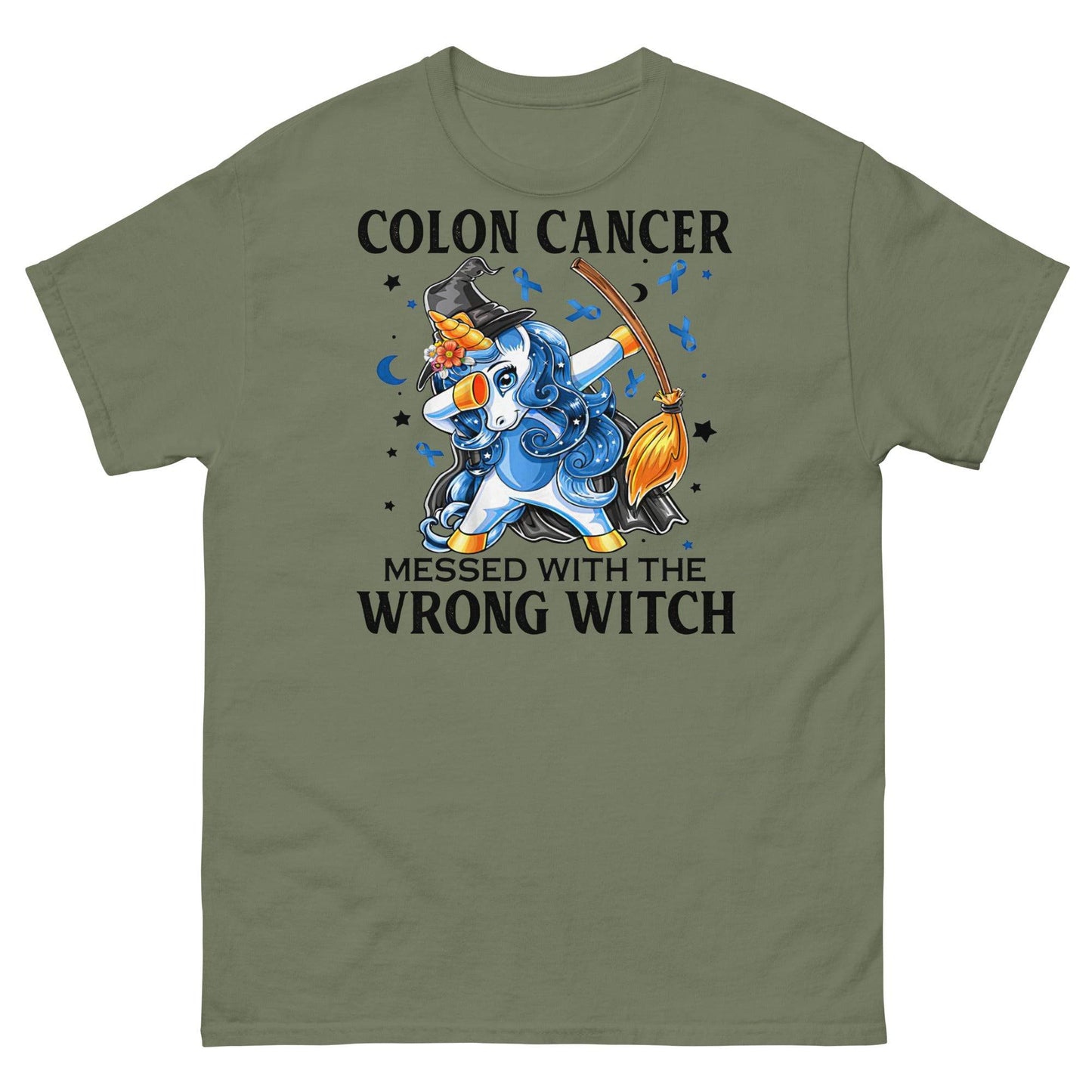 Colon Cancer Wrong Witch Tee - JohnVsGBMMilitary GreenS