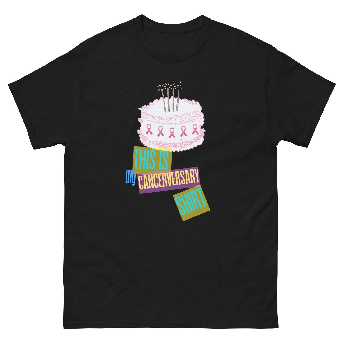 Customizable Cancer - Anniversary Cake Tee - JohnVsGBMBlackS