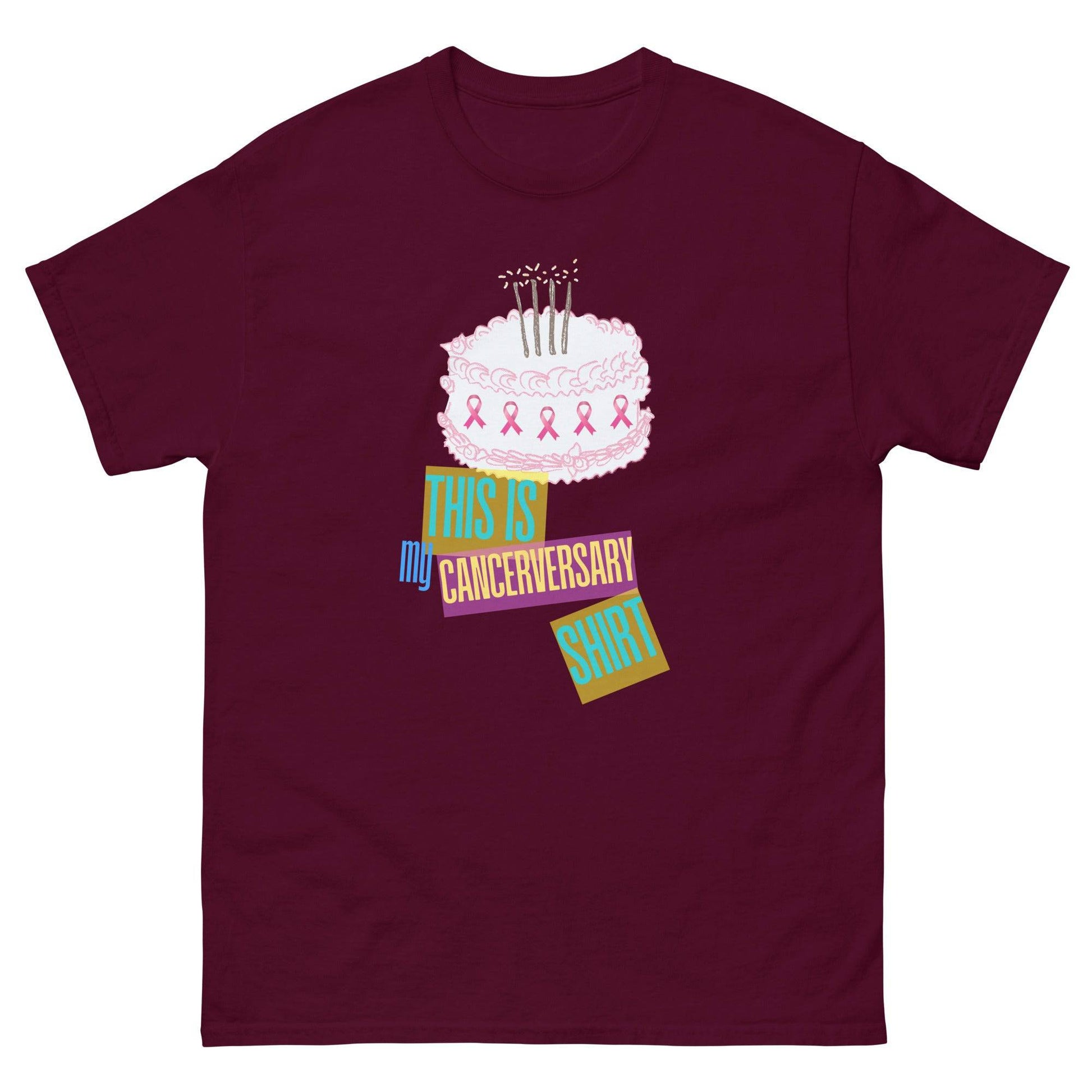 Customizable Cancer - Anniversary Cake Tee - JohnVsGBMMaroonS