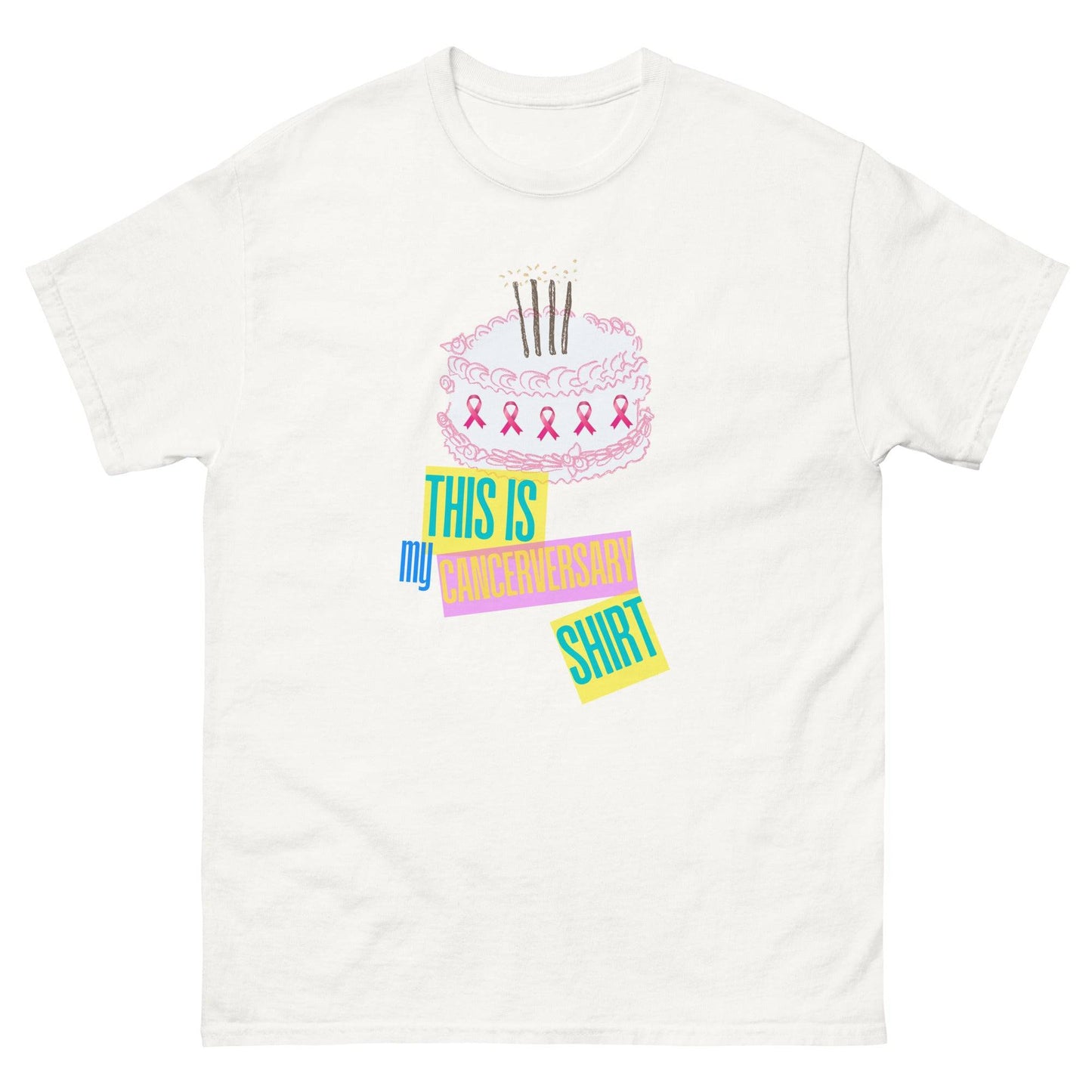 Customizable Cancer - Anniversary Cake Tee - JohnVsGBMWhiteS