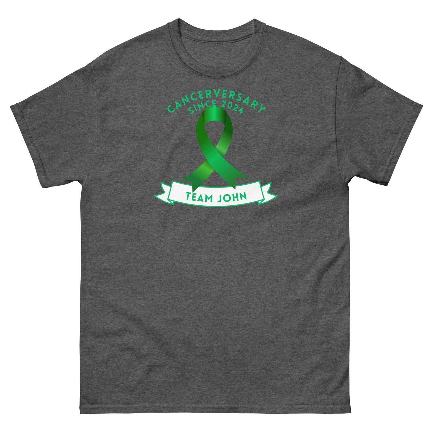 Customizable Cancer - Anniversary Team Ribbon Tee - JohnVsGBMDark HeatherS