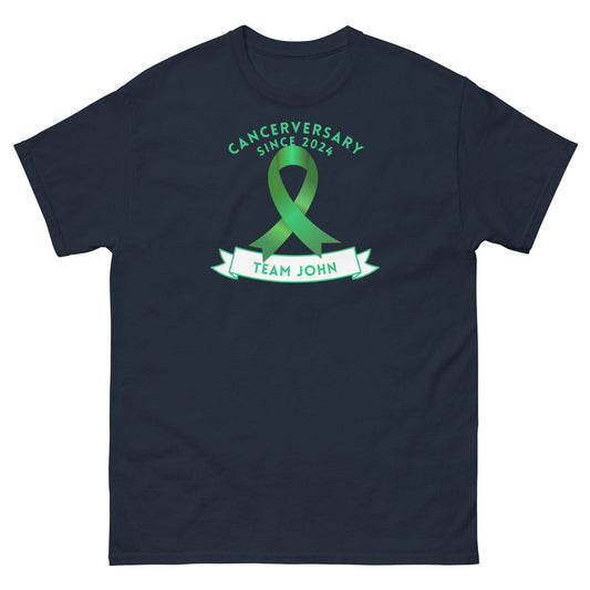 Customizable Cancer - Anniversary Team Ribbon Tee - JohnVsGBMNavyS