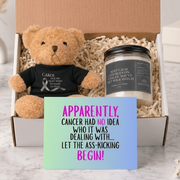 Customizable Cancer Bear Gift Set - JohnVsGBMBlackApple Harvest