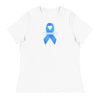 Customizable Cancer Ribbon Blue Womens Tee - JohnVsGBMWhiteS