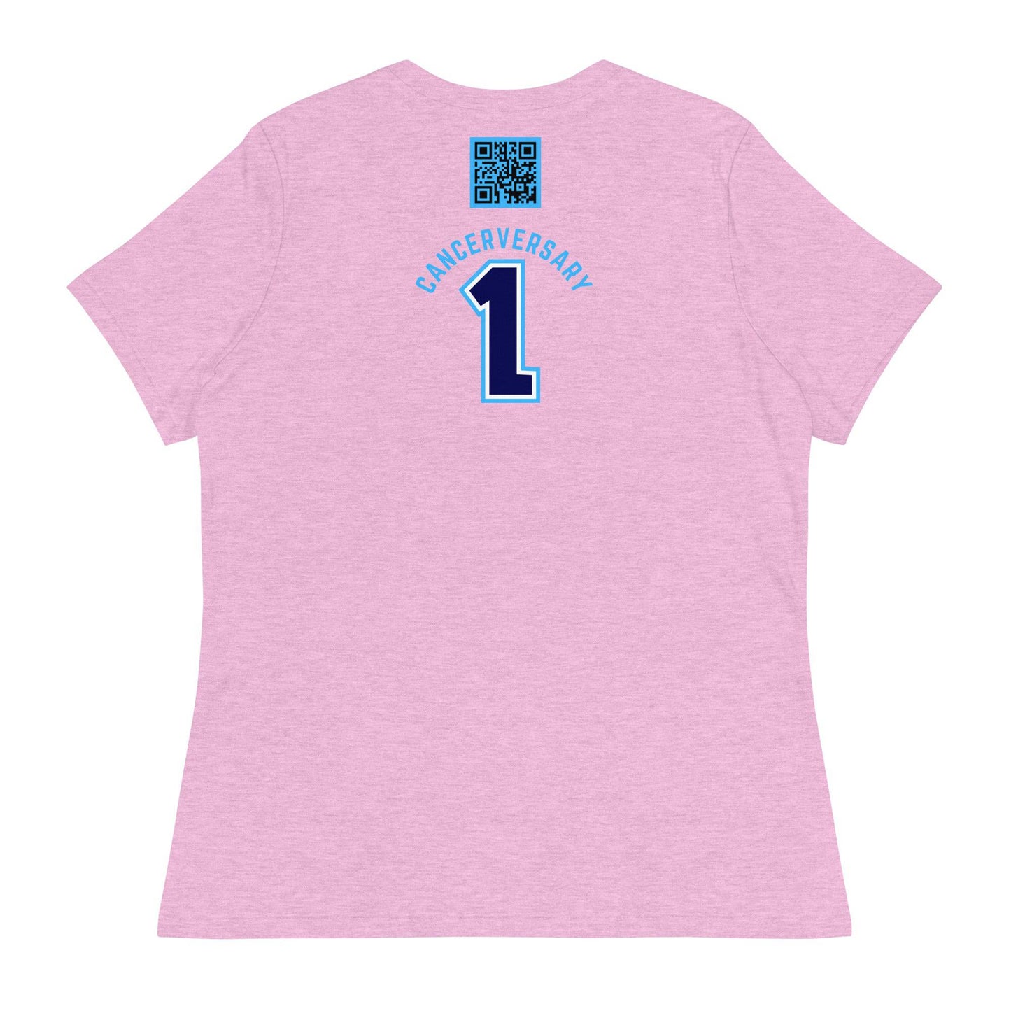 Customizable Cancer Ribbon Blue Womens Tee - JohnVsGBMHeather Prism LilacS