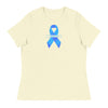 Customizable Cancer Ribbon Blue Womens Tee - JohnVsGBMCitronS