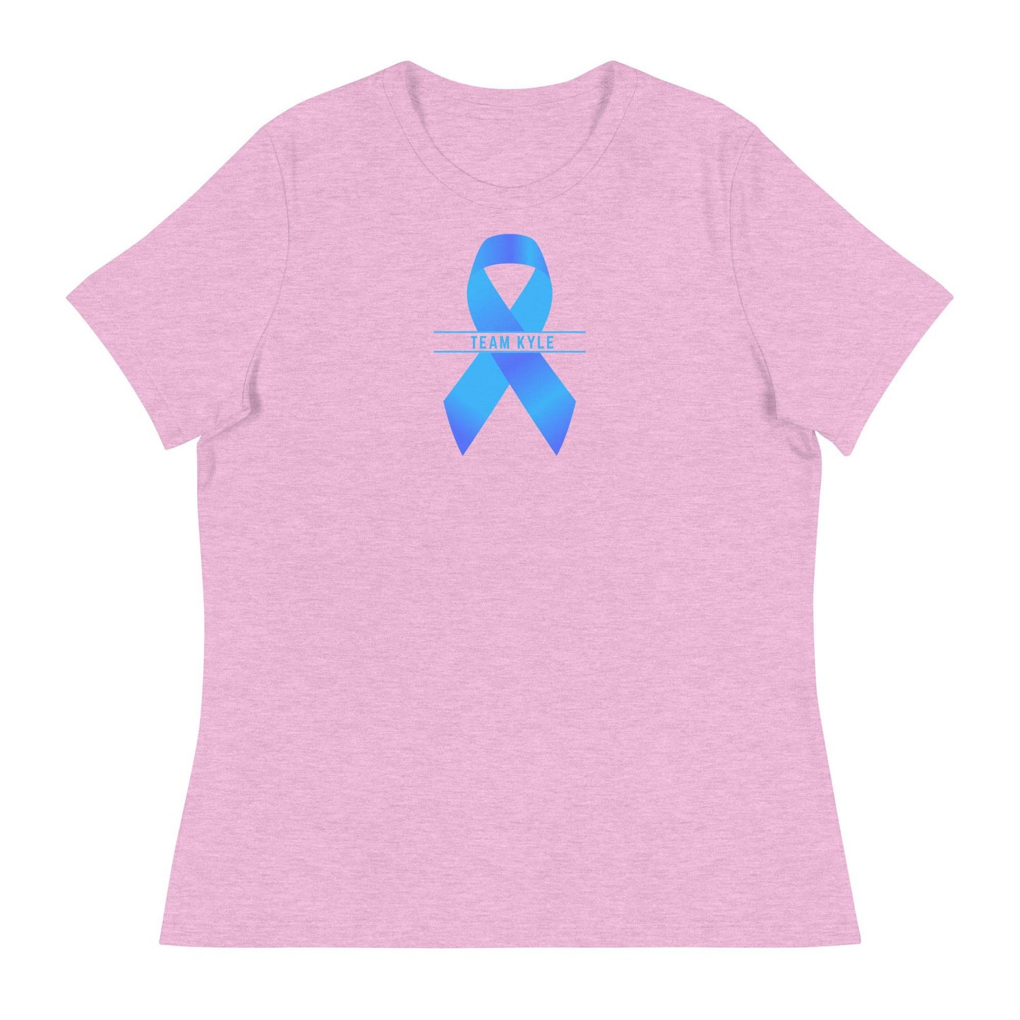 Customizable Cancer Ribbon Blue Womens Tee - JohnVsGBMHeather Prism LilacS