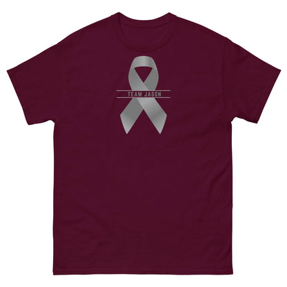 Customizable Cancer Ribbon Gray Tee - JohnVsGBMMaroonS