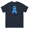 Customizable Cancer Ribbon Gray Tee - JohnVsGBMNavyS