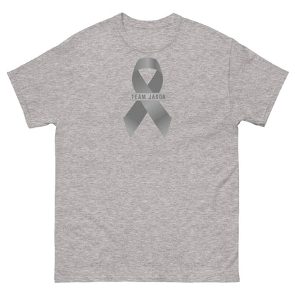 Customizable Cancer Ribbon Gray Tee - JohnVsGBMSport GreyS