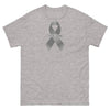 Customizable Cancer Ribbon Gray Tee - JohnVsGBMSport GreyS