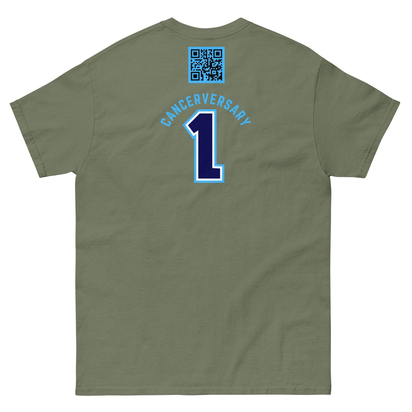 Customizable Cancer Ribbon Gray Tee - JohnVsGBMMilitary GreenS