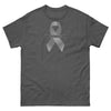 Customizable Cancer Ribbon Gray Tee - JohnVsGBMDark HeatherS