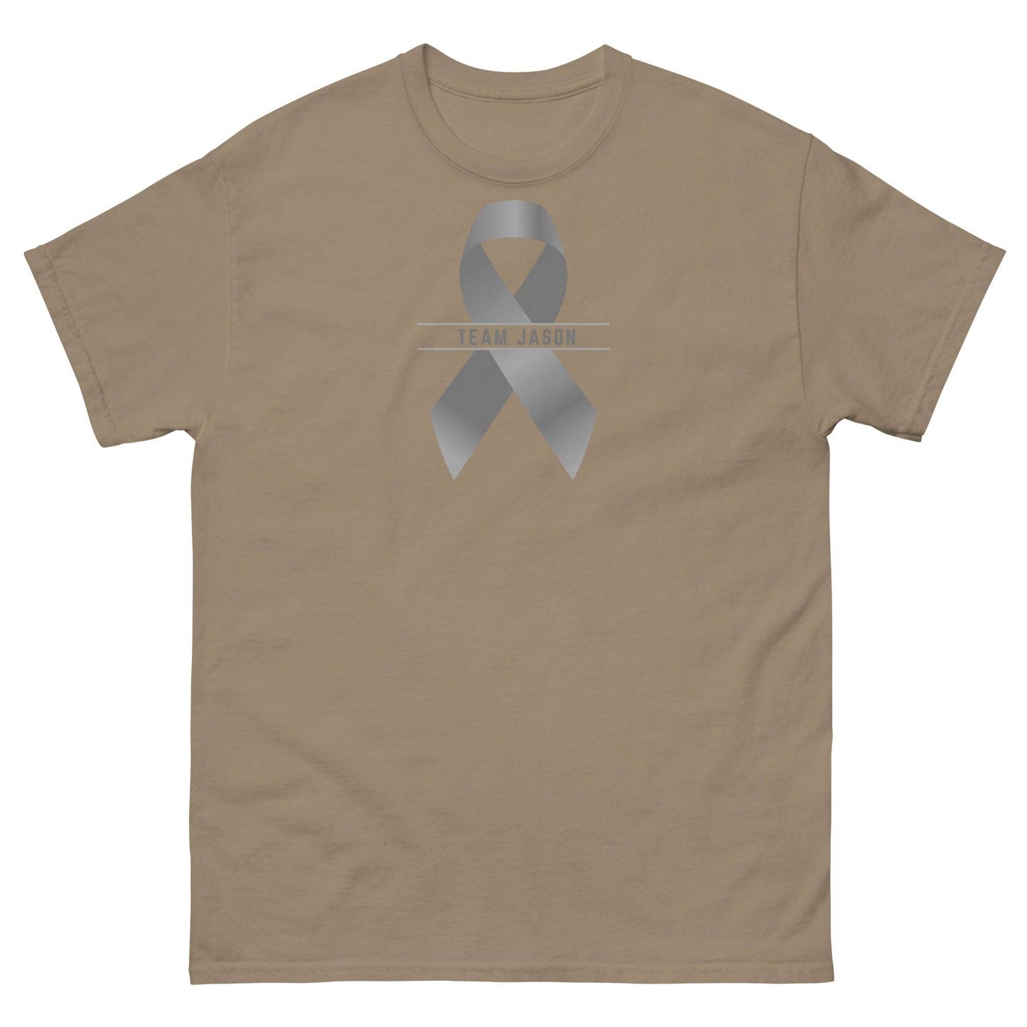 Customizable Cancer Ribbon Gray Tee - JohnVsGBMBrown SavanaS