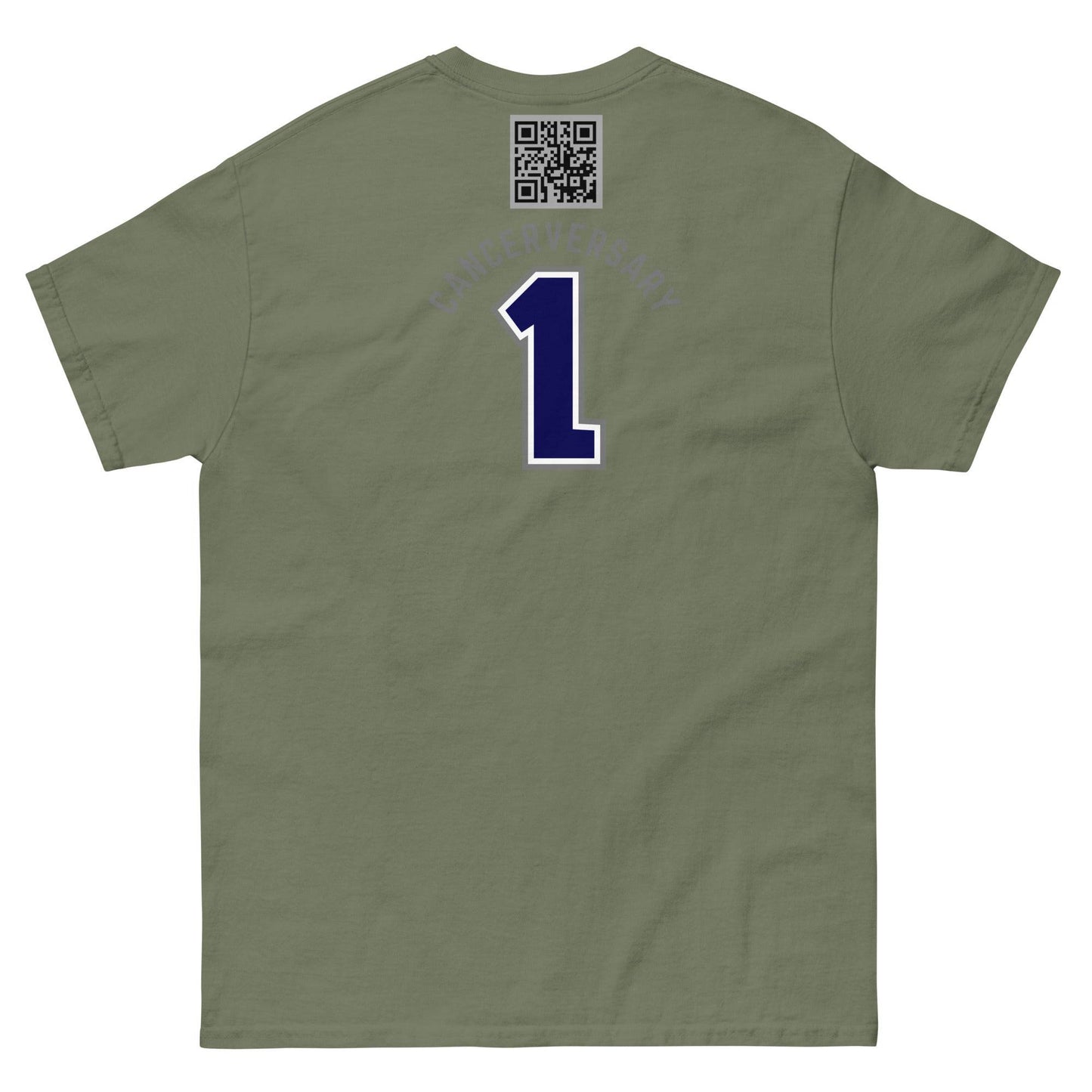 Customizable Cancer Ribbon Gray Tee - JohnVsGBMMilitary GreenS