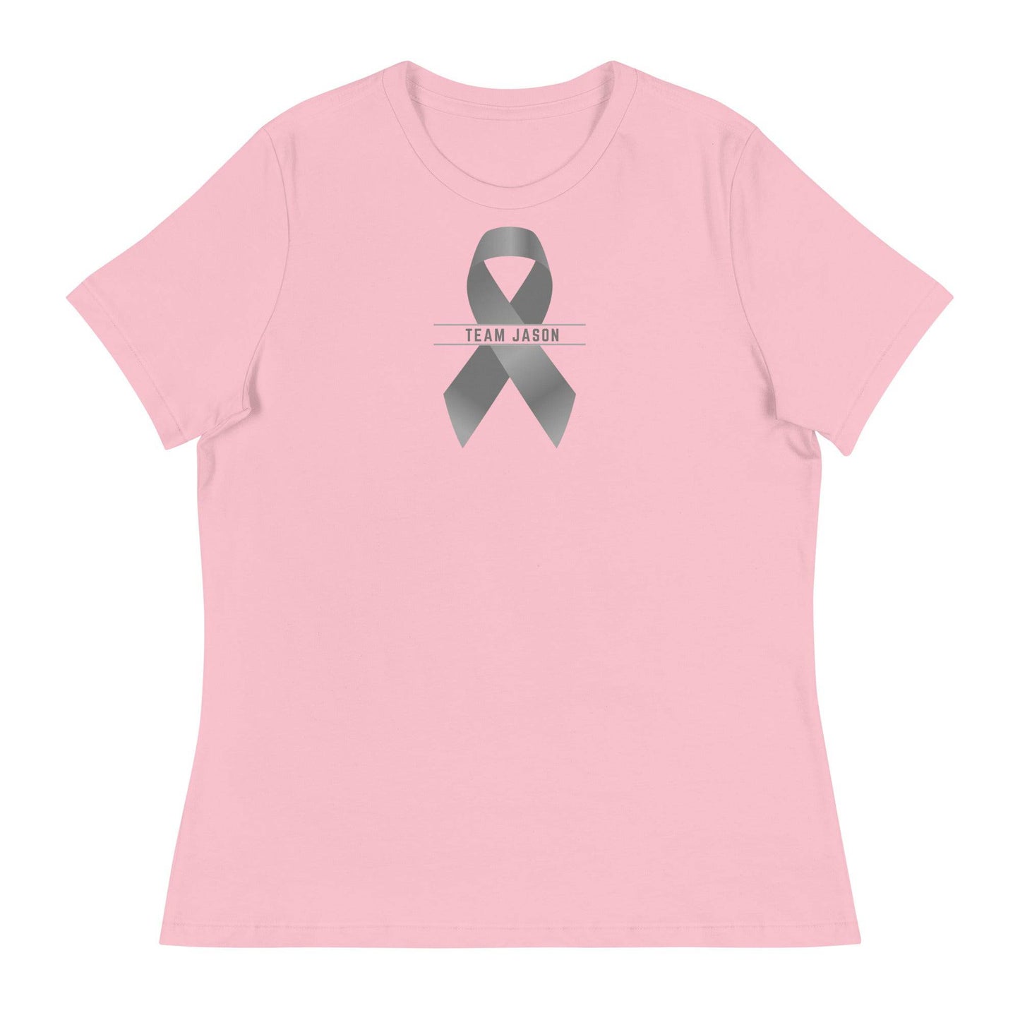 Customizable Cancer Ribbon Gray Womens Tee - JohnVsGBMPinkS