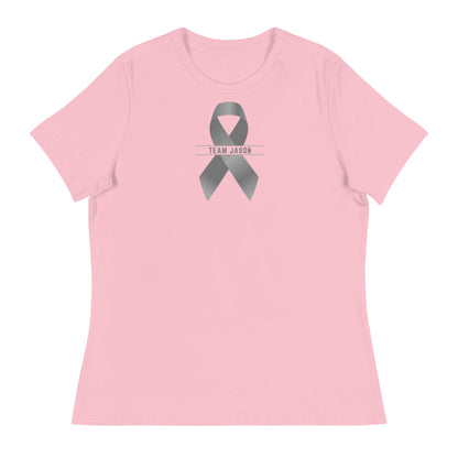 Customizable Cancer Ribbon Gray Womens Tee - JohnVsGBMPinkS