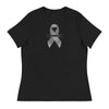 Customizable Cancer Ribbon Gray Womens Tee - JohnVsGBMBlackS