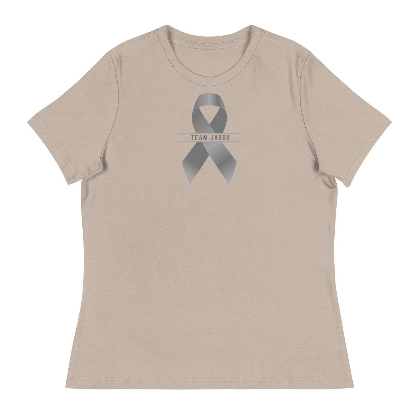 Customizable Cancer Ribbon Gray Womens Tee - JohnVsGBMHeather StoneS