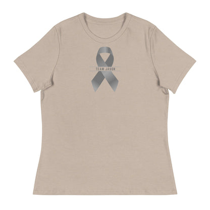 Customizable Cancer Ribbon Gray Womens Tee - JohnVsGBMHeather StoneS